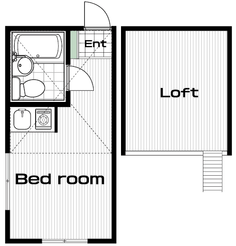 駒場東大前駅の賃貸 50,000円 間取り図