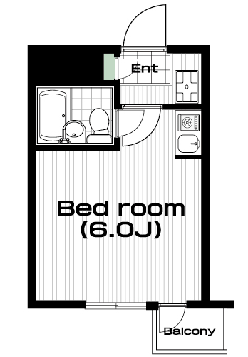 駒沢大学駅の賃貸 70,000円 間取り図