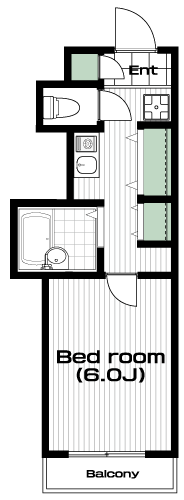 中央大学・明星大学駅の賃貸 47,000円 間取り図