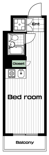 原宿駅の賃貸 80,000円 間取り図