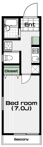 国分寺駅の賃貸 56,000円 間取り図