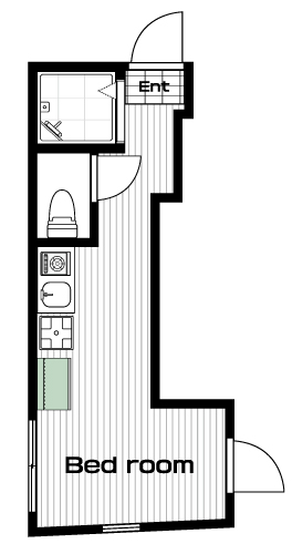 高田馬場駅の賃貸 66,000円 間取り図