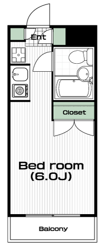 初台駅の賃貸 71,000円 間取り図