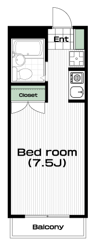 久米川駅の賃貸 45,000円 間取り図