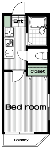 四ツ谷駅の賃貸 84,000円 間取り図