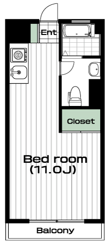 日吉駅の賃貸 64,000円 間取り図