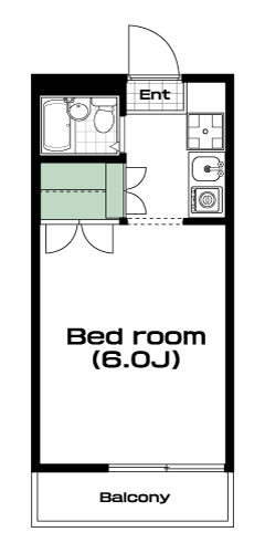 南与野駅の賃貸 33,000円 間取り図