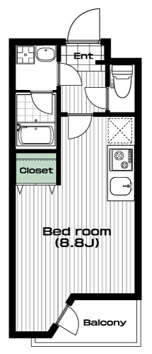 向ヶ丘遊園駅の賃貸 74,000円 間取り図