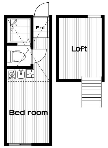 白楽駅の賃貸 48,000円 間取り図