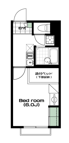 鶴ヶ島駅の賃貸 47,000円 間取り図
