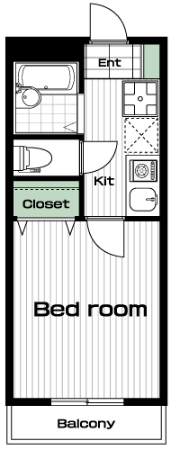 登戸駅の賃貸 61,000円 間取り図