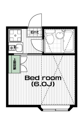 北赤羽駅の賃貸 42,000円 間取り図