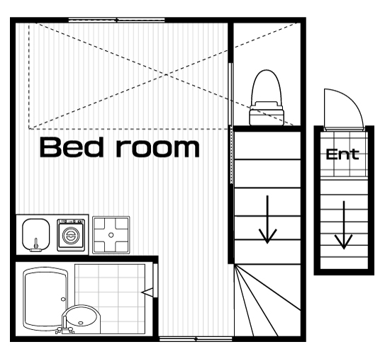 三鷹駅の賃貸 62,000円 間取り図