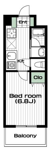 和田町駅の賃貸 77,000円 間取り図