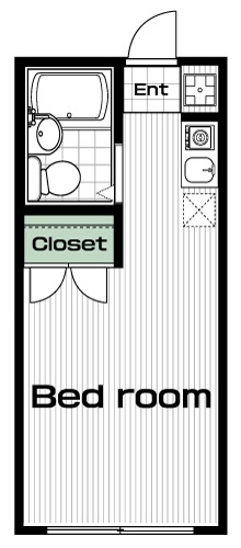 中野新橋駅の賃貸 70,000円 間取り図