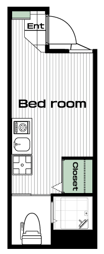 駒沢大学駅の賃貸 64,000円 間取り図