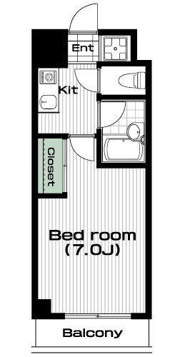 経堂駅の賃貸 85,000円 間取り図