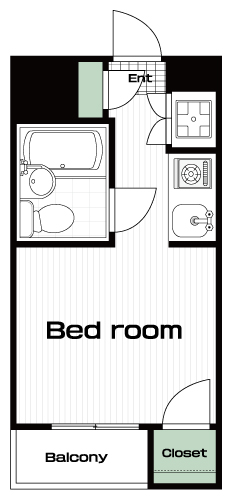 高円寺駅の賃貸 52,000円 間取り図