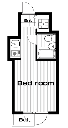 経堂駅の賃貸 57,000円 間取り図