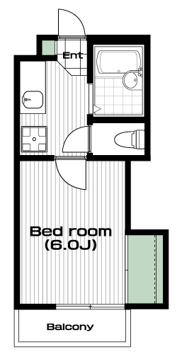 調布駅の賃貸 66,000円 間取り図