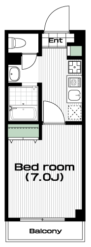 柴崎駅の賃貸 68,000円 間取り図