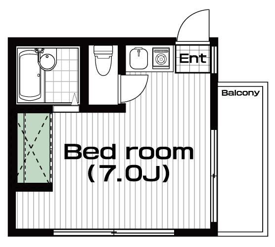 調布駅の賃貸 49,000円 間取り図
