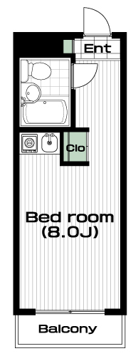 桜新町駅の賃貸 56,000円 間取り図