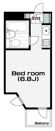 武蔵関駅の賃貸 55,000円 間取り図