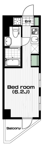 新宿駅の賃貸 86,000円 間取り図