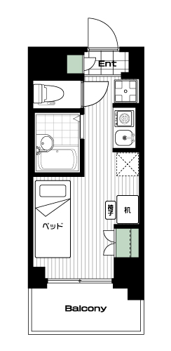 新板橋駅の賃貸 63,500円 間取り図