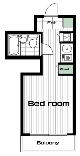 桜新町駅の賃貸 57,000円 間取り図
