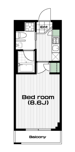 小竹向原駅の賃貸 73,000円 間取り図