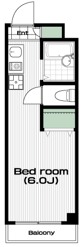 花小金井駅の賃貸 50,000円 間取り図