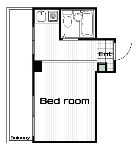 仙川駅の賃貸 54,000円 間取り図