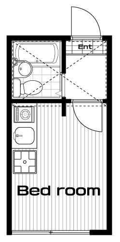 平和台駅の賃貸 42,000円 間取り図