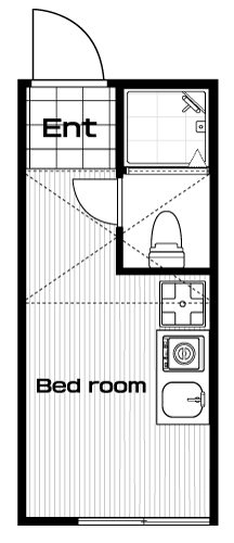 鷺ノ宮駅の賃貸 50,000円 間取り図