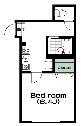 下北沢駅の賃貸 78,000円 間取り図