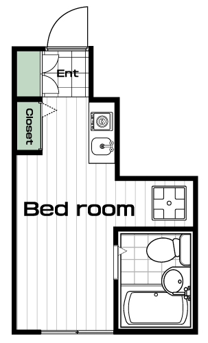都立大学駅の賃貸 57,000円 間取り図