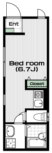 田無駅の賃貸 60,000円 間取り図