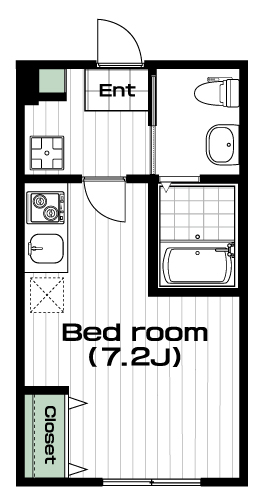 三ツ沢上町駅の賃貸 75,000円 間取り図