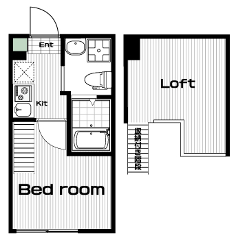 片倉町駅の賃貸 61,000円 間取り図