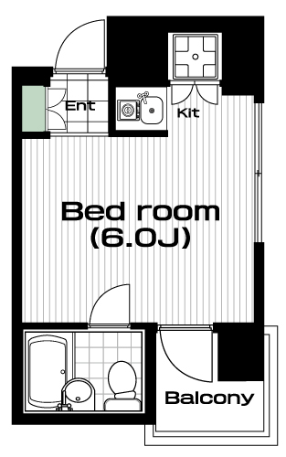 駒沢大学駅の賃貸 56,000円 間取り図