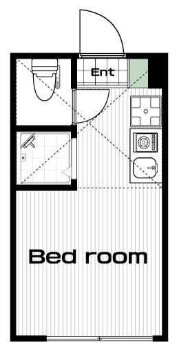 桜上水駅の賃貸 62,000円 間取り図