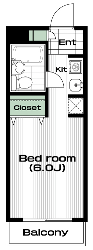 永福町駅の賃貸 52,000円 間取り図