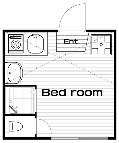 高田馬場駅の賃貸 70,000円 間取り図