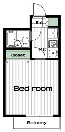 大崎駅の賃貸 68,000円 間取り図