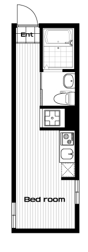 桜新町駅の賃貸 72,000円 間取り図