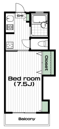 登戸駅の賃貸 58,000円 間取り図