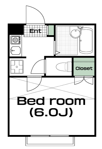 武蔵小金井駅の賃貸 45,000円 間取り図
