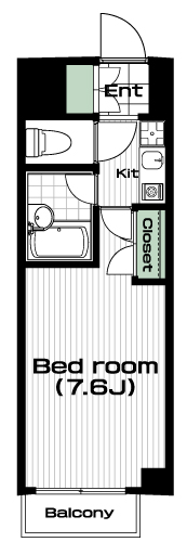 駒沢大学駅の賃貸 75,000円 間取り図